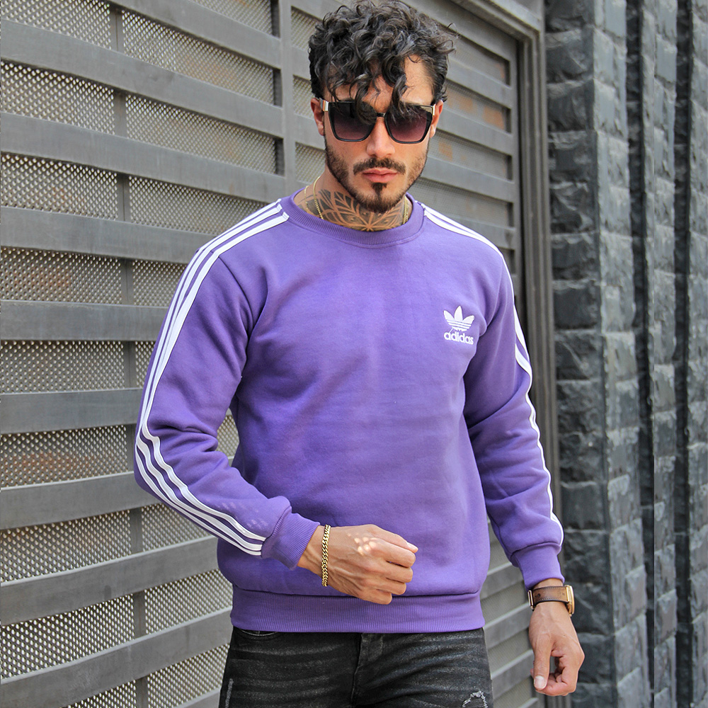 دورس یقه گرد adidas بنفش